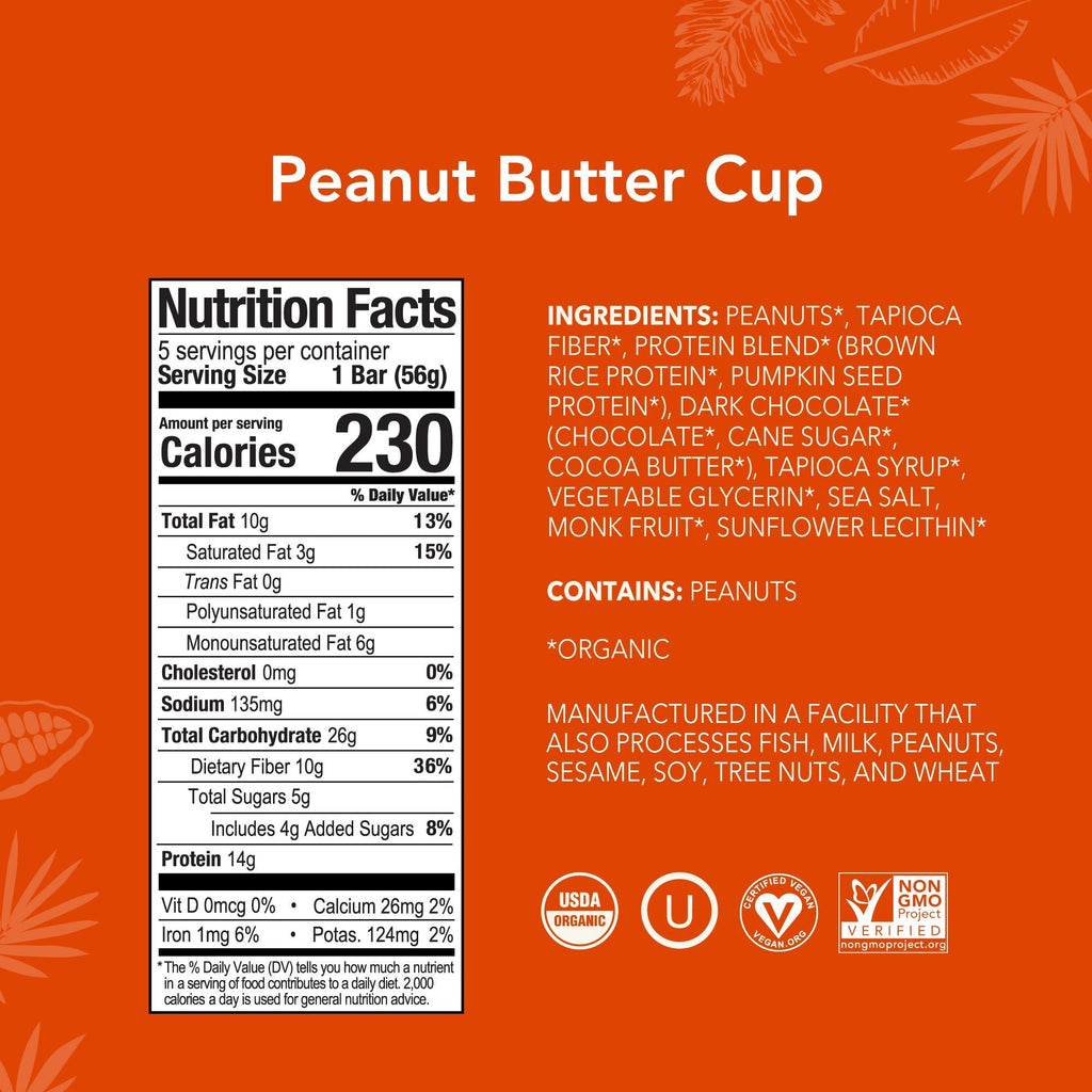 (5-bar box) Peanut Butter Cup Protein Bars