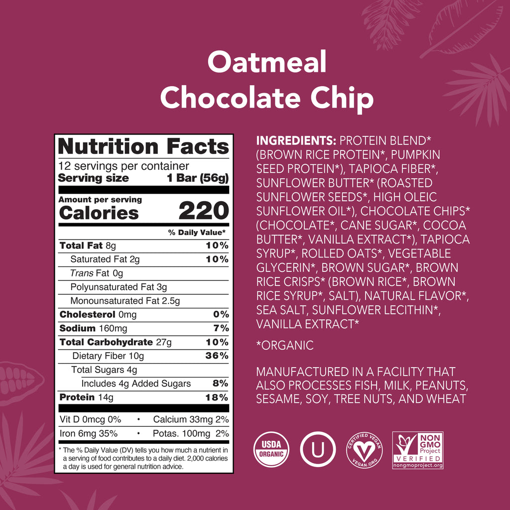 Oatmeal Chocolate Chip - Protein Bars (CAD)