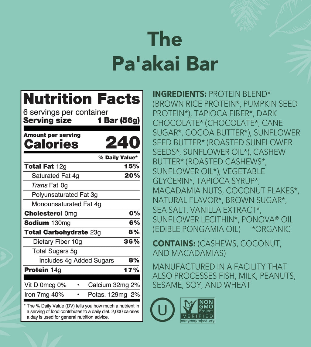 The Pa'akai Bar - Protein Bars