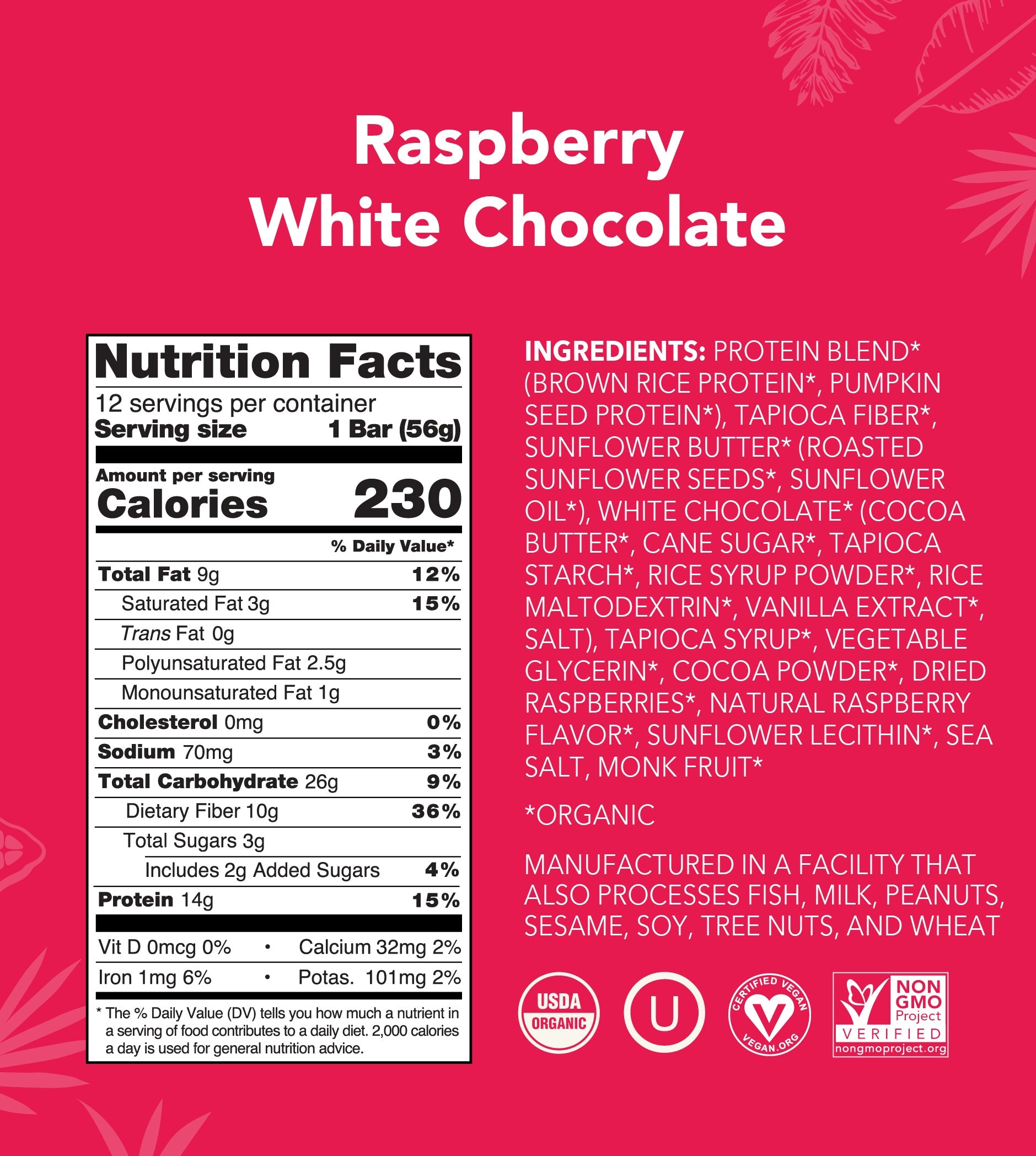 Raspberry White Chocolate - Protein Bars